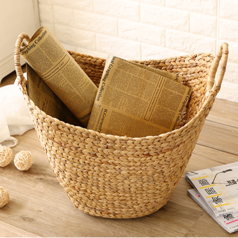 Lot de 3 paniers décoratifs jacinthe d'eau