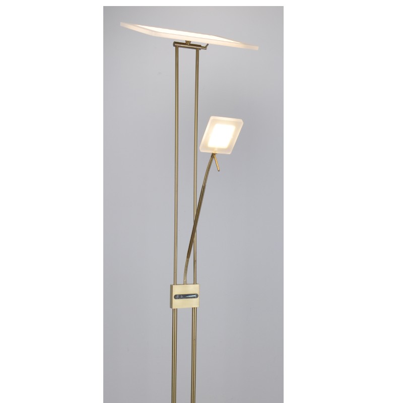 Lampadaire LED mère et fils avec variateur tactile sur le corps de la lampe