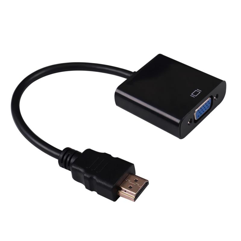 Câble HDMI vers VGA 15 cm 1080P Couleur Blanc \/ Noir