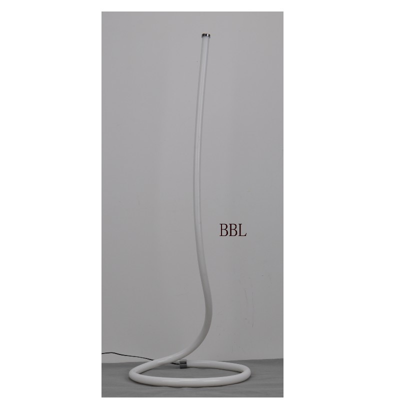 Lampadaire LED avec tube acrylique circulaire