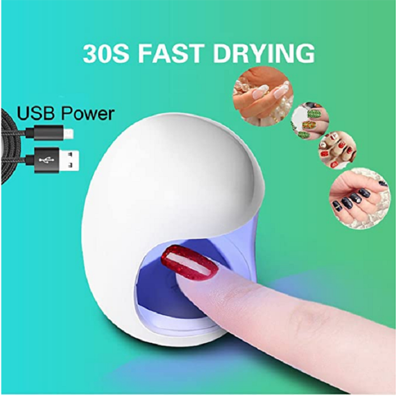 3W UV USB Nail Dryer Nail Gel Durcissement Machine 30 s Rapide Forme D'oeuf Led Nail Sèche Lampe sans Chrging Câble pour Nail Art Salon