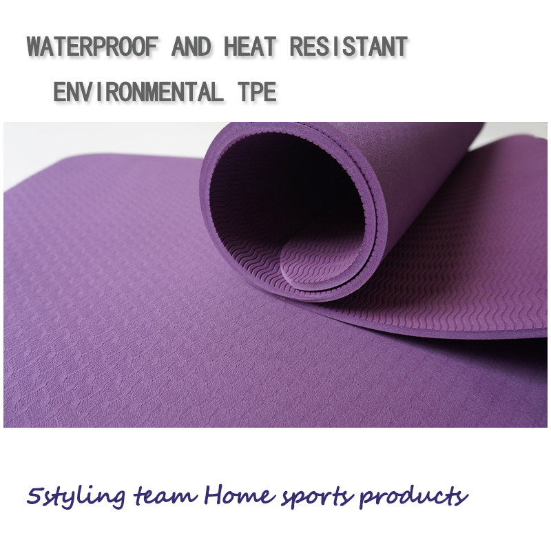 6mm défaut mineur deuxième classe monochrome TPE tapis de yoga protection de l'environnement insipide antidérapant sport fitness tapis couleur sélection