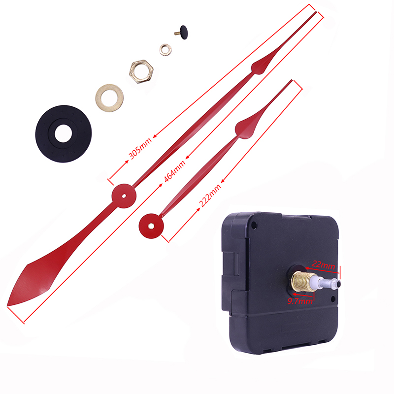 HR1688 Mécanisme d'horloge à arbre de couple élevé 17 mm I et aiguilles d'horloge serpentine