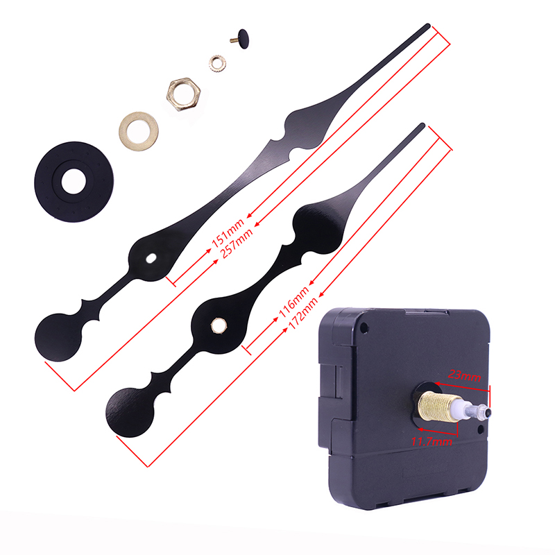 vente chaude 20mm super couple I mouvement d'horloge d'arbre et grandes aiguilles d'horloge