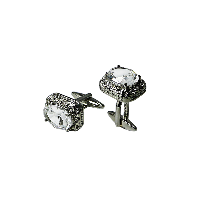 Boutons de manchette Halo Vintage Crystal Rentangle