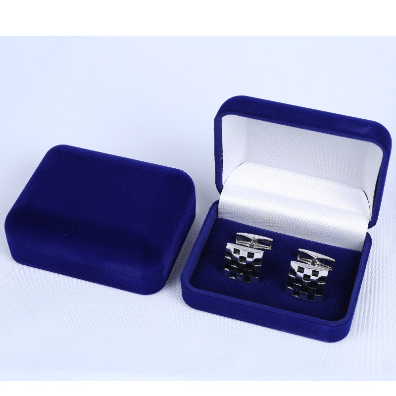 Cartouche de velours circulaire de type D - 45S pour deux boutons de manches, un pince à cravate d 'une longueur de 60 mm, ou plusieurs insignes, pièces, médailles, etc., de MM.75 * 95 * 32 mm, poids approximatif 65G