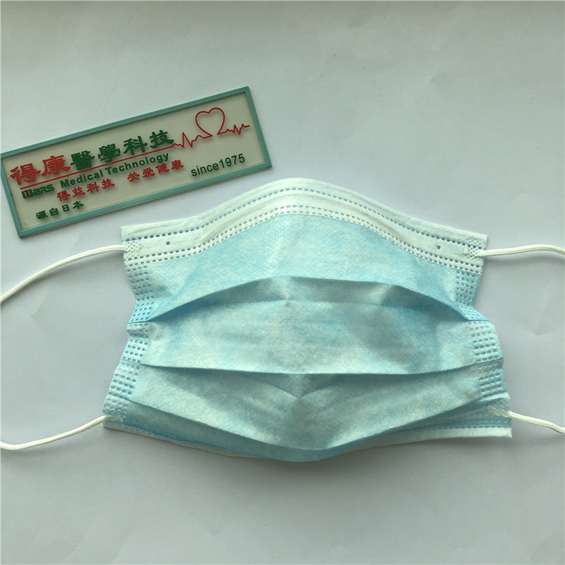 High Quality Three - layer auricular Blue masque against Bacterial Dust