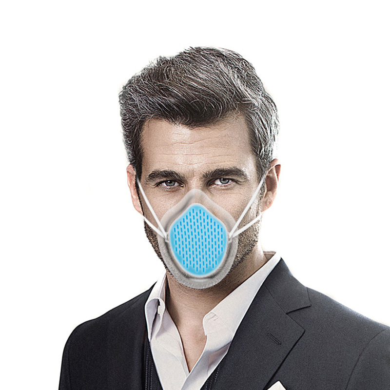 Le masque de protection en silicone MQ1 peut empêcher la fumée et la poussière de pollen du virus d'être directement lavées et réutilisées
