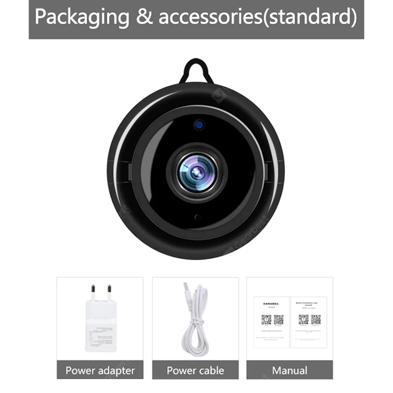 Caméra de surveillance vidéo Vision nocturne sans fil Caméras IP de sécurité à domicile intelligentes Détection de mouvement - Caméra