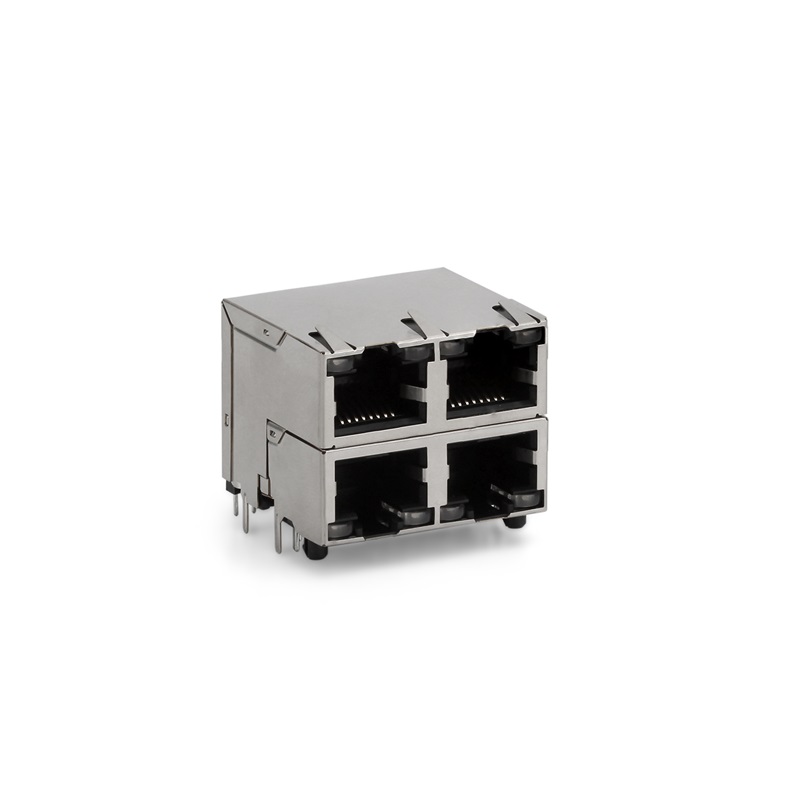 RJ45, 2X2, LED, boîtier de protection