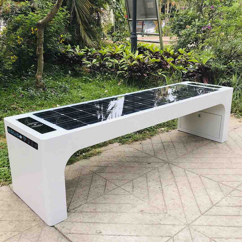 USB portable charger Outdoor Street Furniture Solar intelligent Garden banc