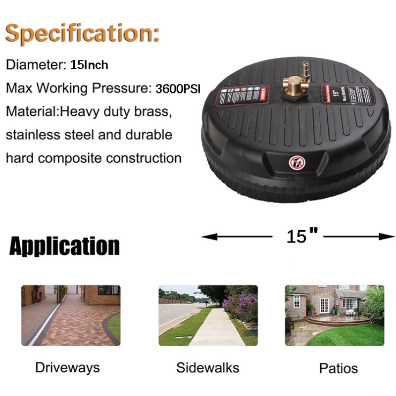 accessoire de nettoyeur de surface pour laveuse à pression avec connecteur rapide 1\/4