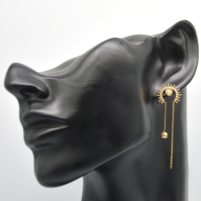 Boucles d'oreilles rondes, pompons, pendentifs ruban placage sous vide, chaînes, pendentifs, boucles d'oreilles mignonnes, bijoux Usine de traitement de bijoux Chine Ruifanbao