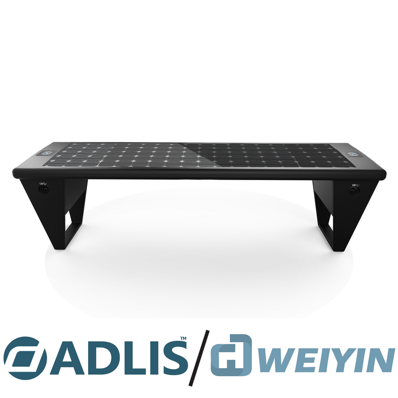 Banc de charge sans fil de chargeur USB WiFi gratuit Bluetooth avec panneau solaire