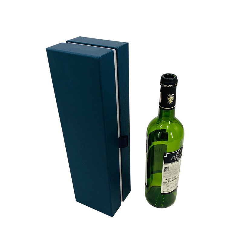 Coffret Cadeau Vin Bleu Foncé Coffret Champagne Luxe et Élégant