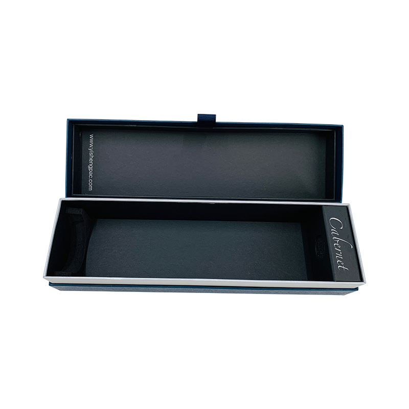 Coffret Cadeau Vin Bleu Foncé Coffret Champagne Luxe et Élégant