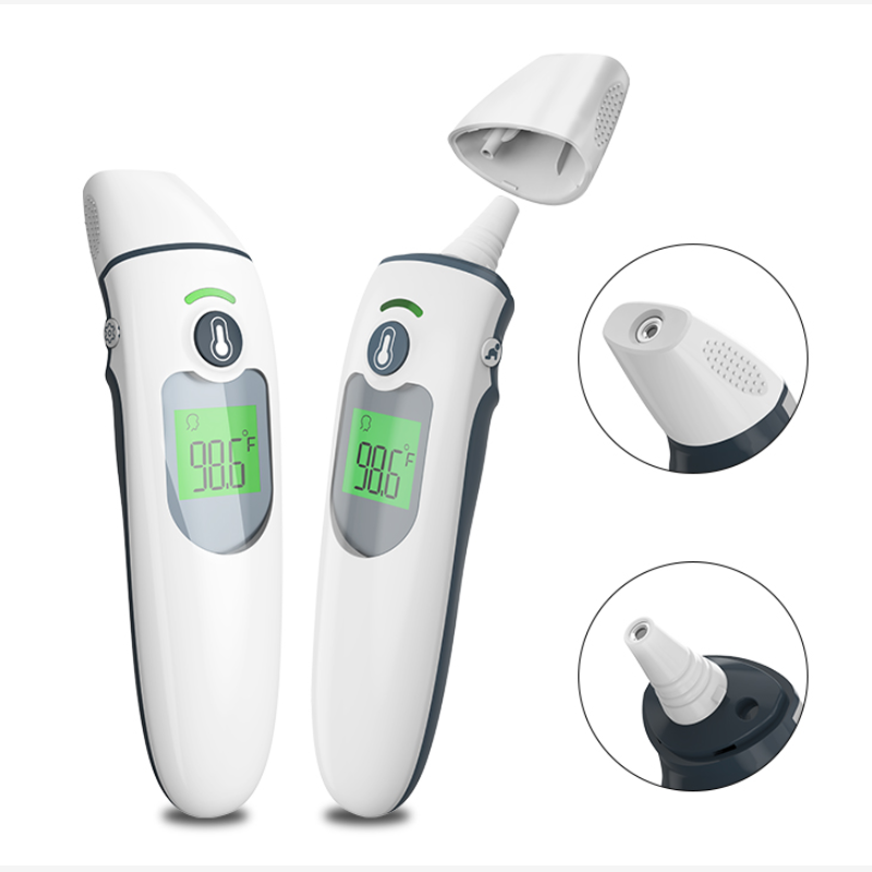 Thermomètre infrarouge à lecture rapide infrarouge à haute précision pour le front et l'oreille pour bébé et adulte approuvé par la FDA / CE / Rohs