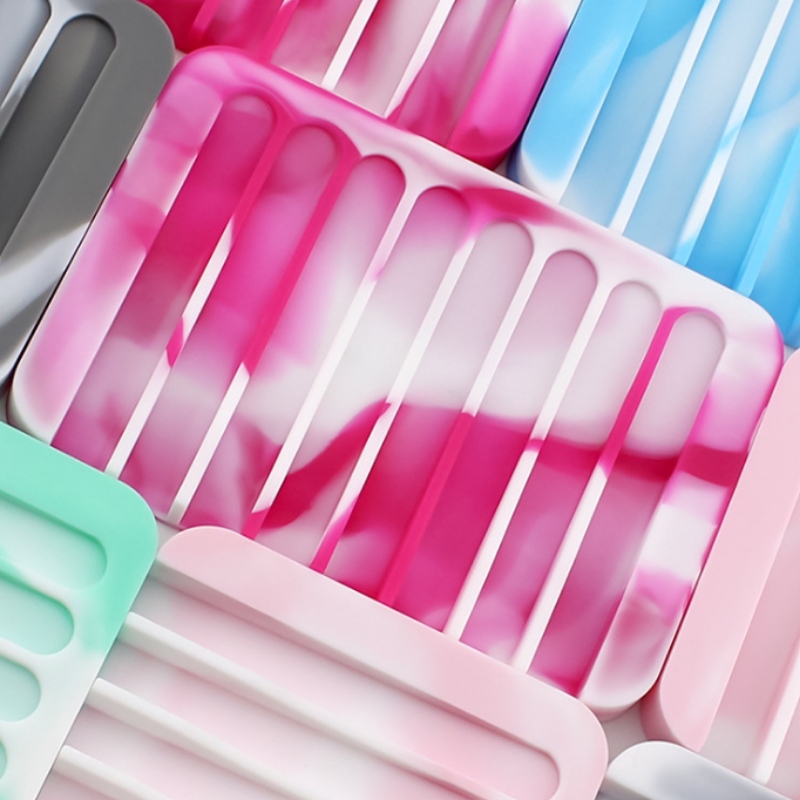 Porte-savon carré de couleur mélangée