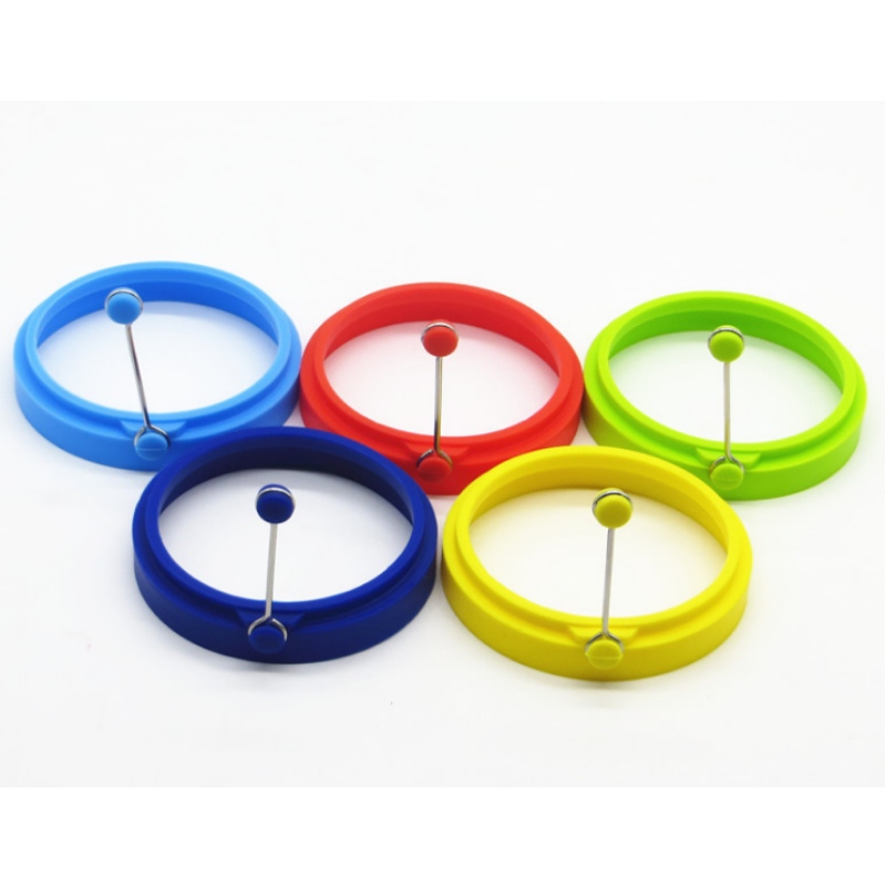 Silicone rond omelette poignée silicone omelette bricolage moule pochette oeuf silicone anneau d'oeuf