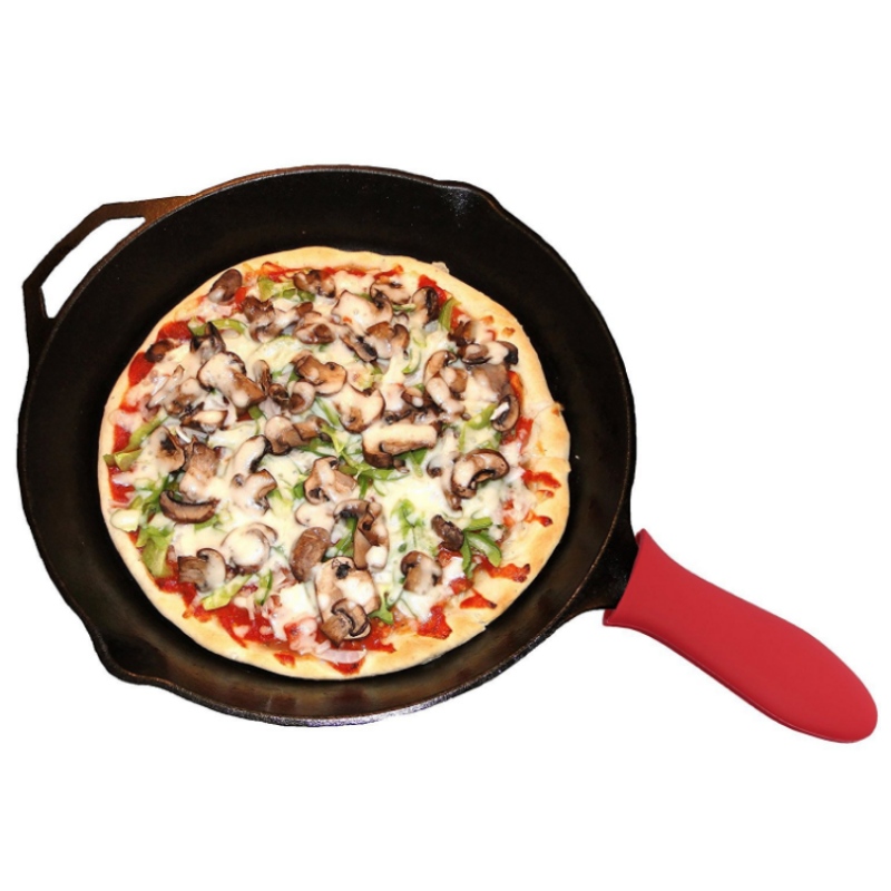 Couvercle de poignée de gel de silice épaissi Couvercle de poignée de casserole Poêle à frire Poignée de gel de silice gant Isolation thermique Couvercle de poignée de casserole antidérapante