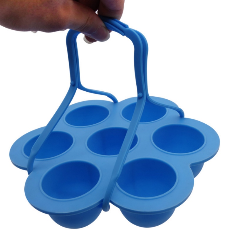 Poignée de boîte de nourriture d'accessoire de gel de silice à 7 trous, moule à gâteau en silicone, grille de glace