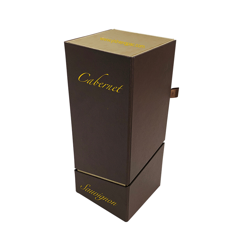 Boîte-cadeau à fermeture magnétique pliable marron pour whisky