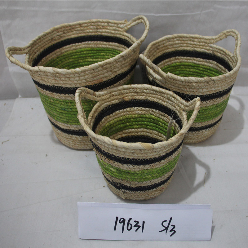 Lingerie sale panier de stockage d 'algues cartouches décoratives simples récipients pliables tubes d' aspiration en bambou artisanal