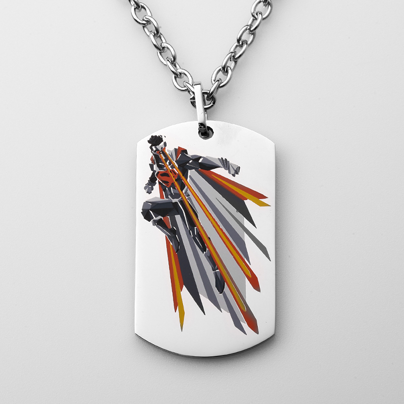 Pendentif Superman en acier inoxydable Collier Superman Dog Tag