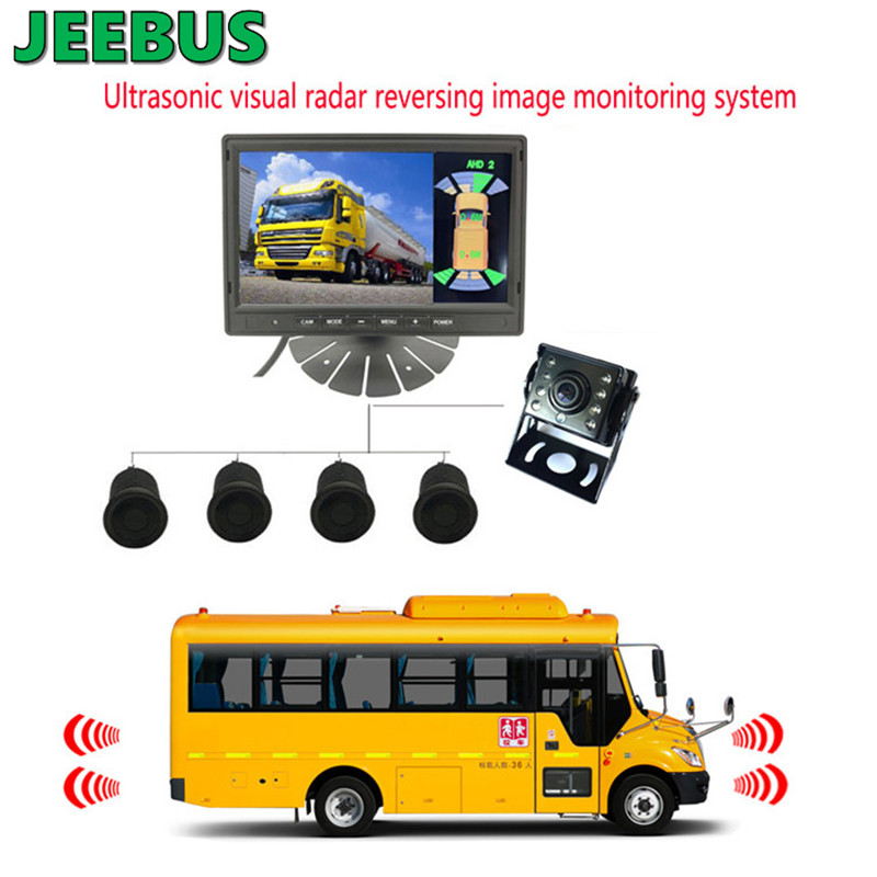 Système visuel ultrasonique de moniteur de capteur de stationnement de radar visuel pour l'autobus de camion