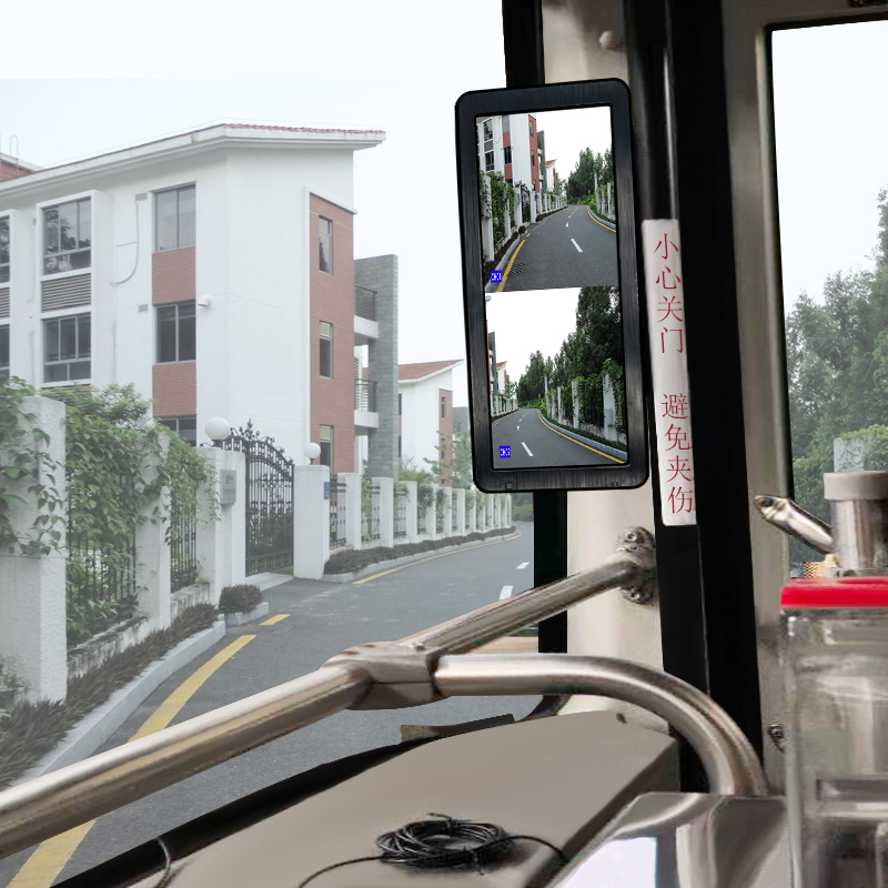 Caméra de vue arrière avant de Vision nocturne étanche HD AHD double système de moniteur DVR miroir de caméra de tableau de bord vidéo pour Bus
