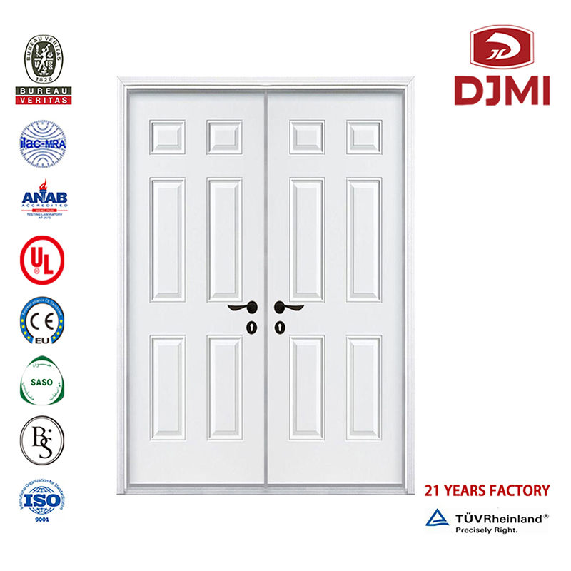 Porte personnalisée double panneau en bois commercial porte en bois massif nouvelle configuration Kenya Hôtel plier intérieur de cuivre moderne jardin modèle de sécurité des ménages