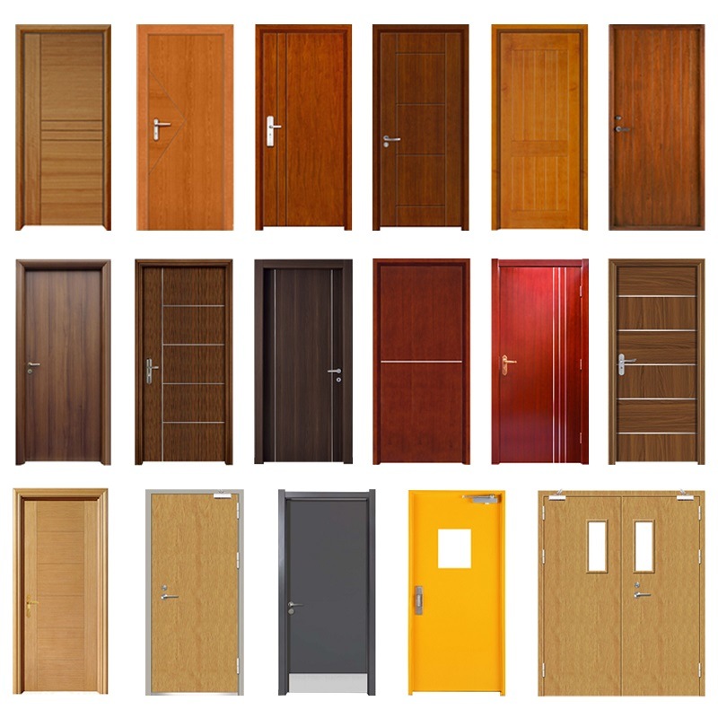 Nouveau réglage de 20 minutes de fermeture automatique de portes en bois d 'usine en Chine porte en bois f D30 porte en bois coupe - feu haute qualité 1,5 heure de conception de porte en bois moderne porte en bois composite