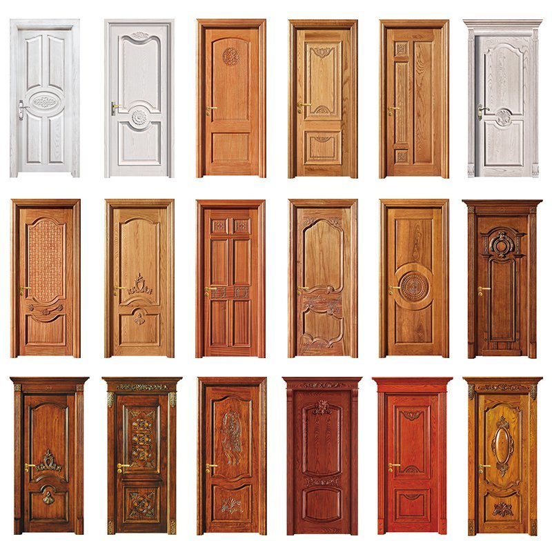 Vitroglissière décoration porte en bois sculpté à bas prix porte en bois de pamplemousse modèle en bois et en verre porte en bois massif intérieur personnalisé style intérieur peinture en polyuréthane surface décorative 100% po...