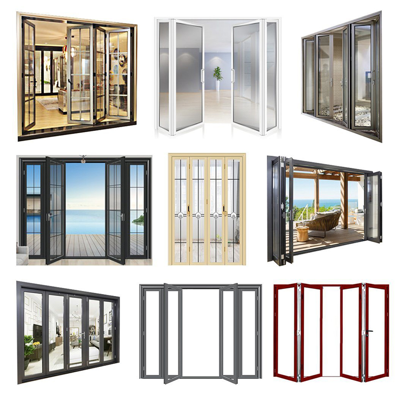 Model Aluminum Glass Door Design customized Gate Aluminum Glass Door Hand handle design of Hygiene Aluminum Modern Door Multi - functional Aluminum Glass Design Aluminum batiment slide door
