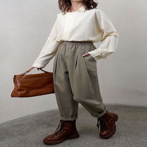 Pantalon de femme large, adapté à n \'importe quelle occasion, le plus confortable style de loisir, le coton en lin personnalisé