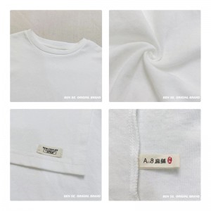 Large design compact compact style rond style de couture manches style récréatif coton pur