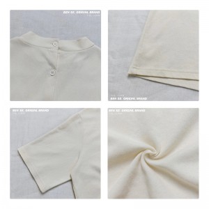 Wireless Design simply Circular style suture Sleeve style Leisure Pure Cotton