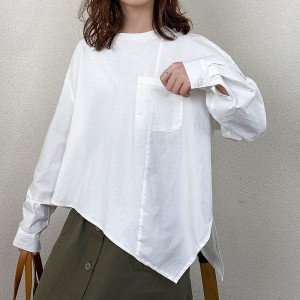 Wireless Design simply Circular style suture Sleeve style Leisure Pure Cotton
