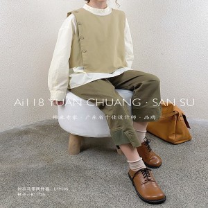 Large Design simple Fashion fashion Weather pure rayure format ultra - personnalisé chemise col rond 19505 + armure