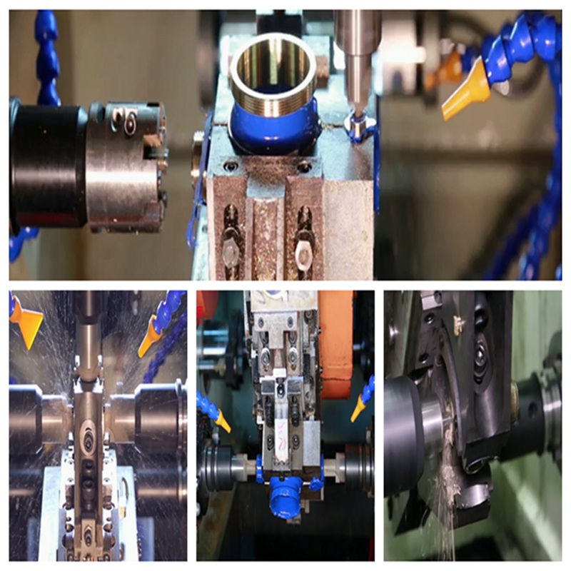 Machine de transfert rotative à trois voies à neuf axes et trois directions à huit stations