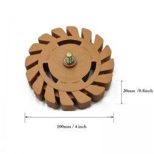 4 pouces de revêtement en caoutchouc de roue autocollante pour enlever la roue autocollante de voiture papier peint en céramique outil de nettoyage
