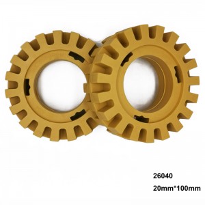 4 pouces de caoutchouc roue à essuyer en caoutchouc vinylique ruban rayé dessiné Plaque d \'étiquette de débarquement vitrail