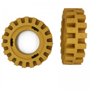 4 pouces de caoutchouc roue à essuyer en caoutchouc vinylique ruban rayé dessiné Plaque d \'étiquette de débarquement vitrail