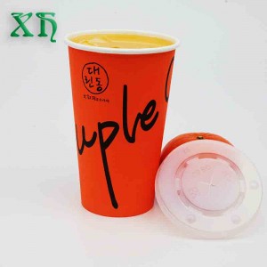 Gobelets jetables pour boissons froides de 22 oz avec couvercles