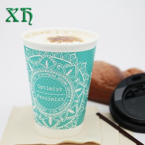 Tasse à café en papier peint ondulé de 12 oz