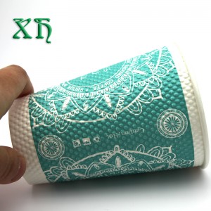 Tasse à café en papier peint ondulé de 12 oz