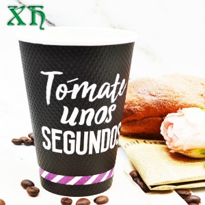 Gobelet en papier mural ondulé de 12 oz