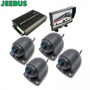 4Way Revser surveillance 360 ​​degrés 3D tout le système de caméra de voiture de vue d\'oiseau rond avec HD DVR