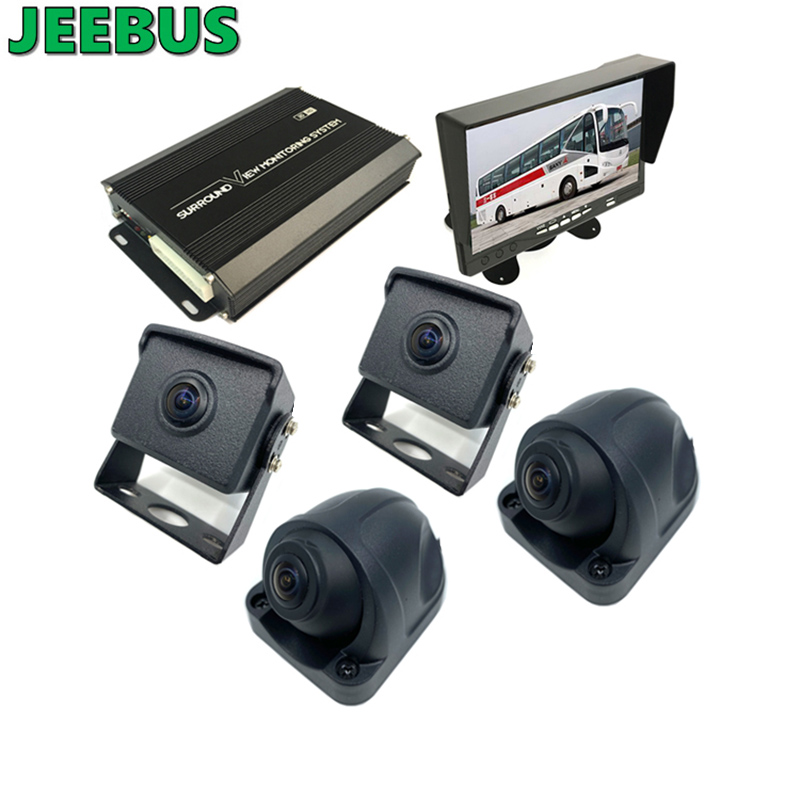 Souper HD 3D voiture 360 ​​degrés Surround système de surveillance de la vue des oiseaux 4 * 180 degrés caméra pour l'aide à la sécurité de conduite de camion