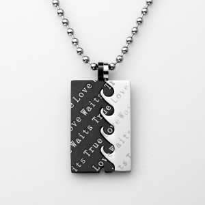 Vente en gros Collier pendentif véritable amour deux en un en acier inoxydable